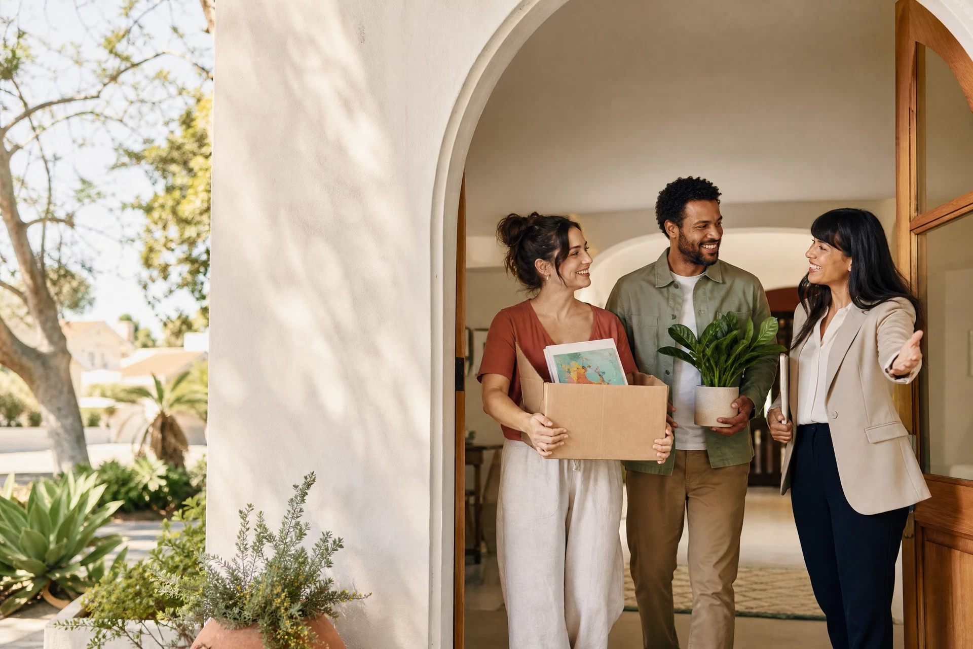 Educator couple and advisor beginning a new home chapter
